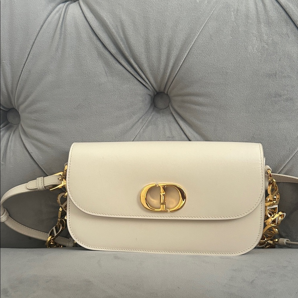 Dior Cream Crossbody Bag with Gold Details